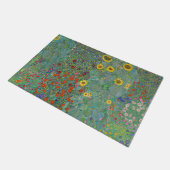 グスタフクリムト – カントリーガーデンとヒマワリ ドアマット (アングル)