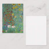 グスタフクリムト – カントリーガーデンとヒマワリ ノートカード (正面/裏面)