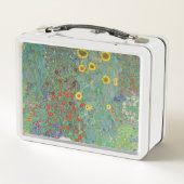 グスタフクリムト – カントリーガーデンとヒマワリ メタルランチボックス (裏面)