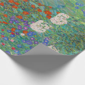 グスタフクリムト – カントリーガーデンとヒマワリ ラッピングペーパー (角)