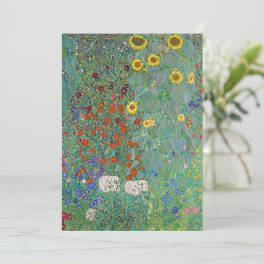 グスタフクリムト – カントリーガーデンとヒマワリ 招待状 (スタンド正面)
