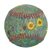 グスタフクリムト – カントリーガーデンとヒマワリ 野球ボール (裏面)