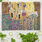 グスタフクリムト – ザキス-ヴィンテージアールヌーボー キッチンタオル (折り畳み)