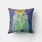 グスタフクリムト – ザサンフラワーファインアート絵画ズ クッション (裏面)