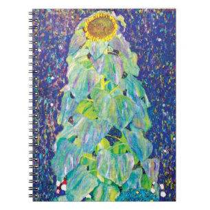 グスタフクリムト – ザサンフラワーファインアート絵画ズ ノートブック