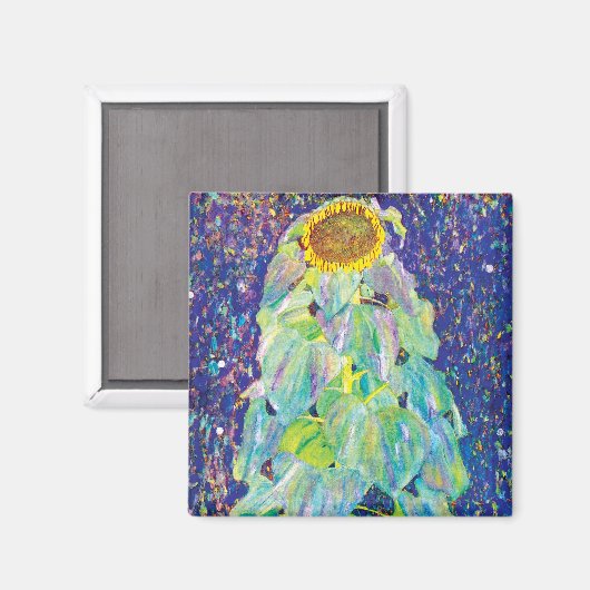 グスタフクリムト – ザサンフラワーファインアート絵画ズ マグネット (正面/裏面)