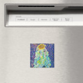 グスタフクリムト – ザサンフラワーファインアート絵画ズ マグネット (インサイチュ (食洗機))