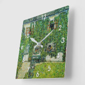 グスタフクリムト – ザハウスオブガーダボシ スクエア壁時計 (傾斜)