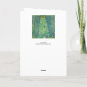 グスタフクリムト – ザヒマワリ カード (裏面)