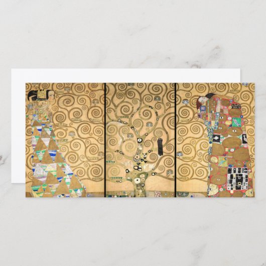 グスタフクリムト – ストクレットフリーズツリーオブライフ サンキューカード (正面/裏面)