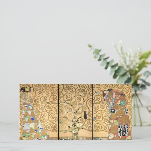 グスタフクリムト – ストクレットフリーズツリーオブライフ サンキューカード (スタンド正面)