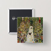 グスタフクリムト – ニワトリ付きガーデンパス 缶バッジ (正面&裏面)