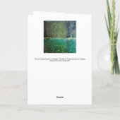 グスタフクリムト – パークオブシュロスカマーアムアターゼー カード (裏面)