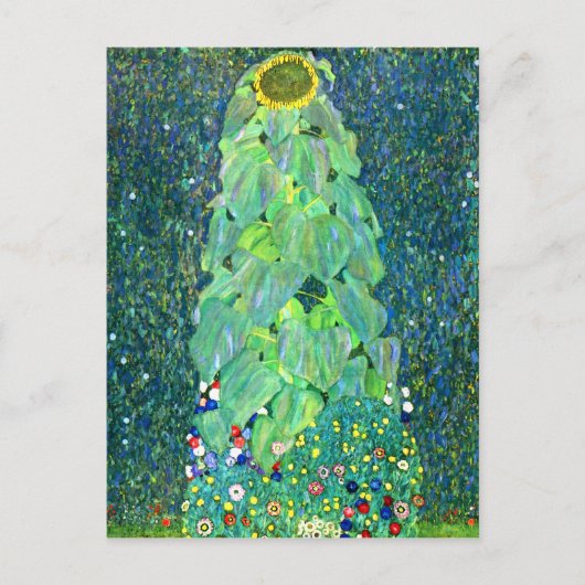 グスタフクリムト：ヒマワリ ポストカード (正面)