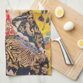 グスタフクリムト – ファン付きレディ キッチンタオル (四つ折り)