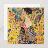 グスタフクリムト – ファン付きレディ サンキューカード (正面/裏面)