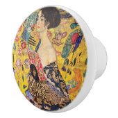 グスタフクリムト – ファン付きレディ セラミックノブ (右)