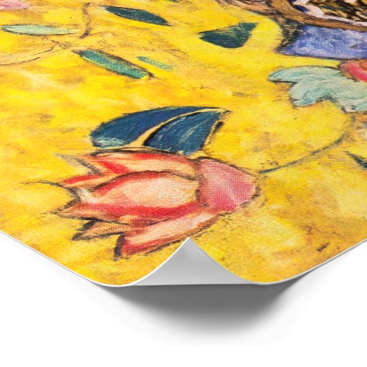 グスタフクリムト – ファン付きレディ ポスター (角)