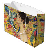 グスタフクリムト – ファン付きレディ ラージペーパーバッグ (裏面アングル)