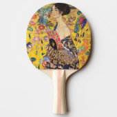 グスタフクリムト – ファン付きレディ 卓球ラケット (裏面)
