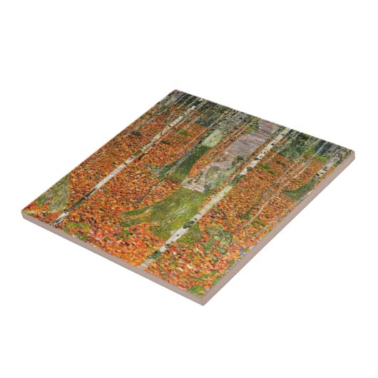 グスタフクリムト – ファームハウスウィズ樺の木 タイル (側面)