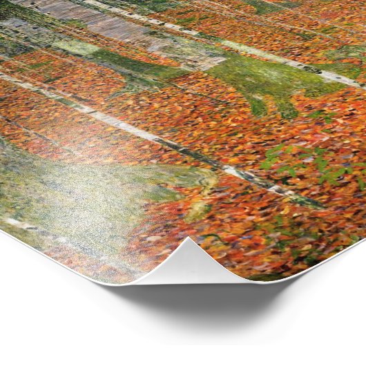 グスタフクリムト – ファームハウスウィズ樺の木 フォトプリント            (角)