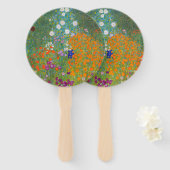 グスタフクリムト – フラワーガーデンコーンホールセット ハンドファン (正面&裏面)