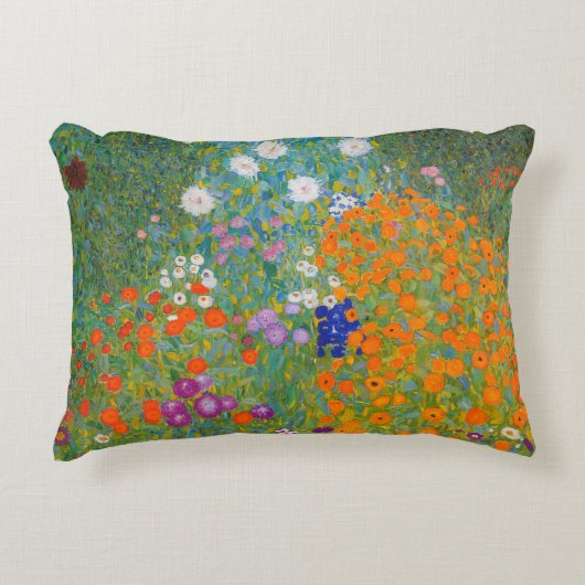 グスタフクリムト – フラワーガーデン アクセントクッション (正面)