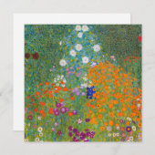 グスタフクリムト – フラワーガーデン サンキューカード (正面/裏面)