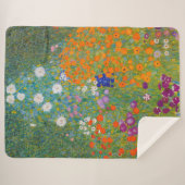 グスタフクリムト – フラワーガーデン シェルパブランケット (正面(横))