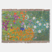 グスタフクリムト – フラワーガーデン スローブランケット (正面)