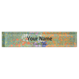 グスタフクリムト – フラワーガーデン デスクネームプレート