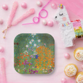 グスタフクリムト – フラワーガーデン ペーパープレート (パーティー)