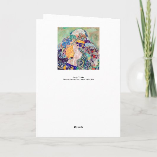 グスタフクリムト-ベビー/クレードル カード (裏面)