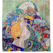 グスタフクリムト-ベビー/クレードル シャワーカーテン (正面)