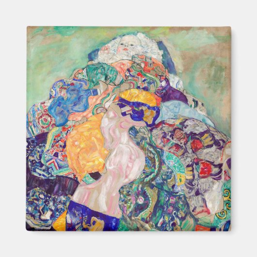 グスタフクリムト-ベビー/クレードル マグネット (正面)