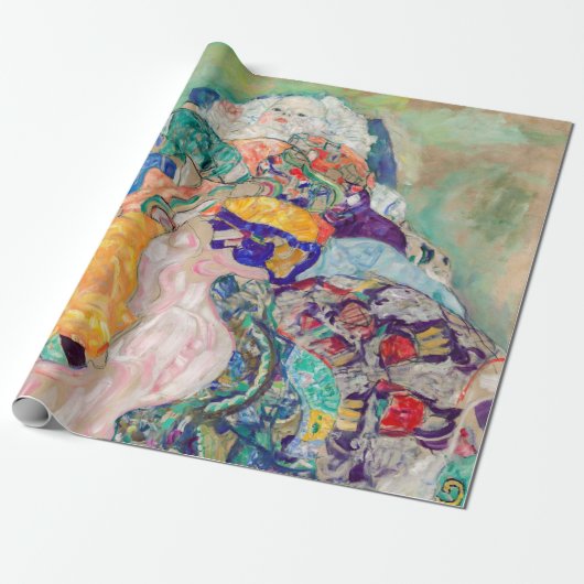 グスタフクリムト-ベビー/クレードル ラッピングペーパー (アンロールド)