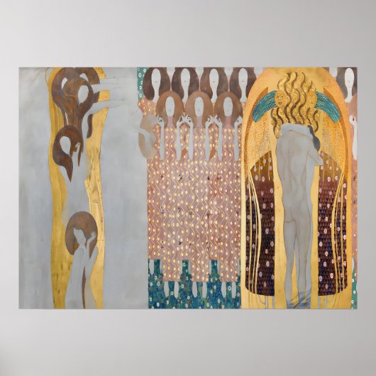 グスタフクリムト – ベートーヴェンフリーズ、詳細 ポスター (正面)