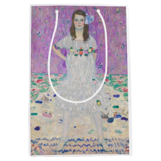 グスタフクリムト – マダプリマヴェシ ミディアムペーパーバッグ (正面)