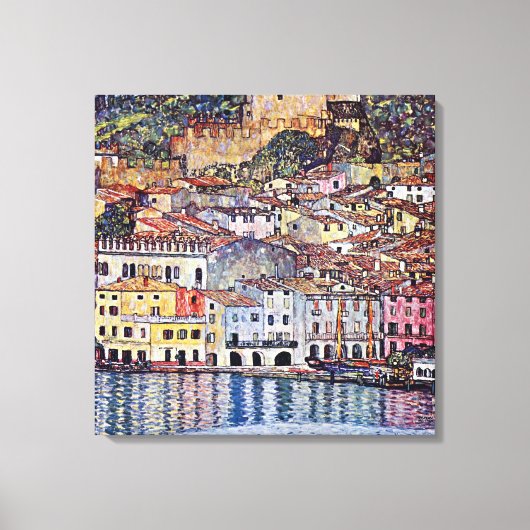 グスタフクリムト – マルセシンLake Garda Italy キャンバスプリント (正面)