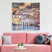 グスタフクリムト – マルセシンLake Garda Italy キャンバスプリント (インサイチュ (リビング))