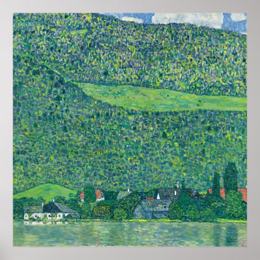 グスタフクリムト – リツゼンベルグアットアターゼー湖 ポスター (正面)