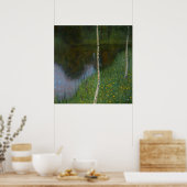 グスタフクリムト – レイクショアウィズ樺の木 ポスター (キッチン)