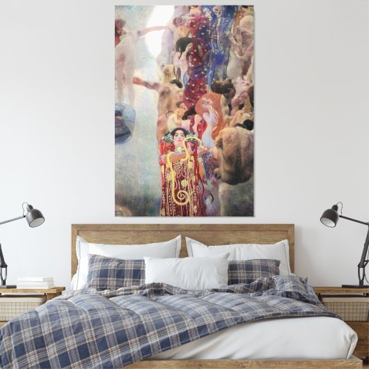 グスタフクリムト – 医学（1907年） キャンバスプリント (インサイチュ (寝室))