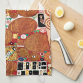 グスタフクリムト – 受け入れ – ファインアート絵画ズ キッチンタオル (四つ折り)