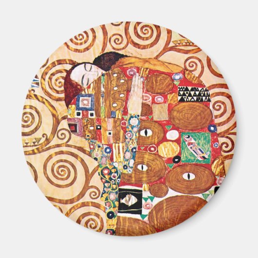 グスタフクリムト – 受け入れ – ファインアート絵画ズ マグネット (正面)