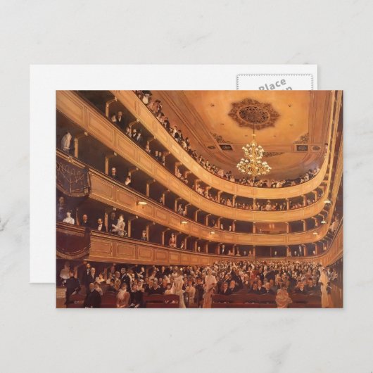 グスタフクリムト – 古いブルグシアター ポストカード (正面/裏面)