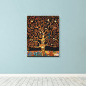 グスタフクリムト – 命の木の下 キャンバスプリント (インサイチュ (ウッドフロア))