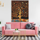 グスタフクリムト – 命の木の下 キャンバスプリント (インサイチュ (リビング))