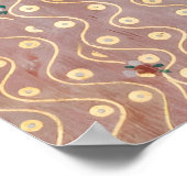 グスタフクリムト – 天使たちの合唱団ドレスパターン ポスター (角)